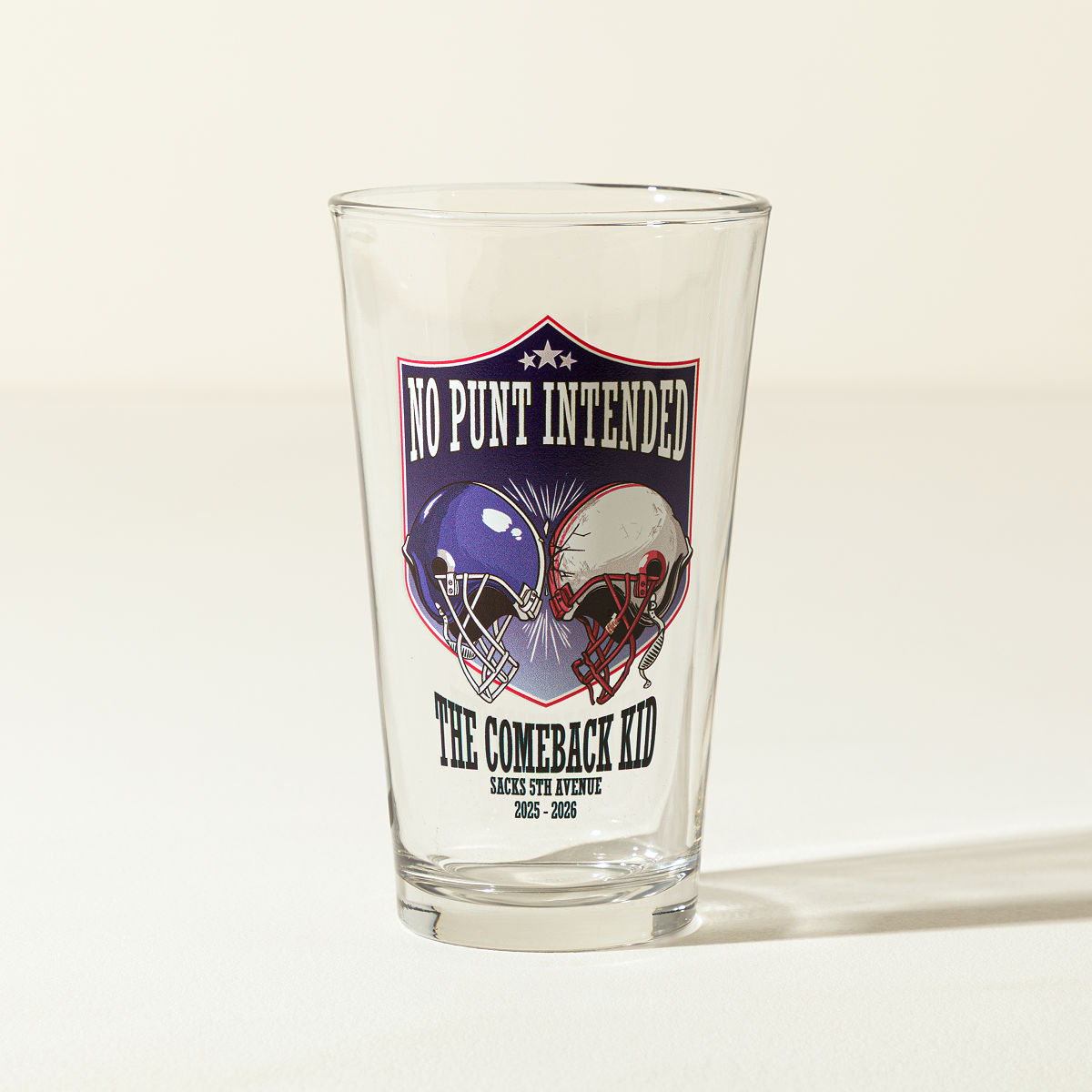 Personalized Fantasy Football Glass - The Comeback Kid