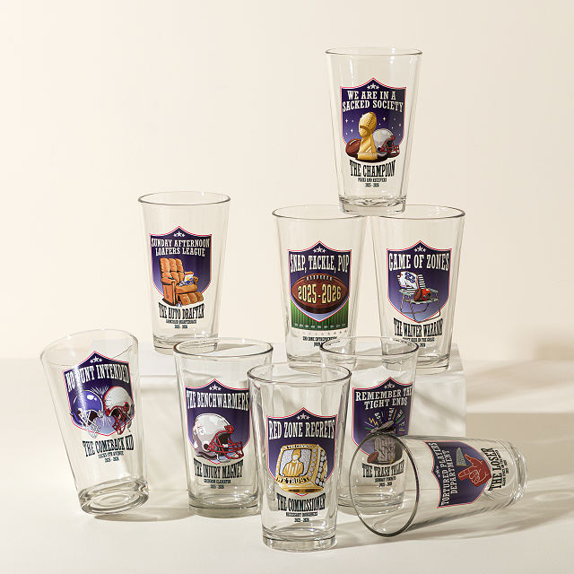 Personalized Fantasy Football Glass