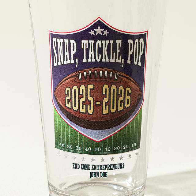Personalized Fantasy Football Glass