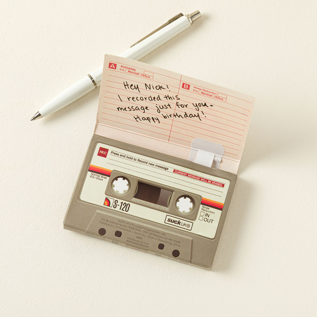 Uncommon Goods | Record Your Own Message: Mix Tape Greetings Card