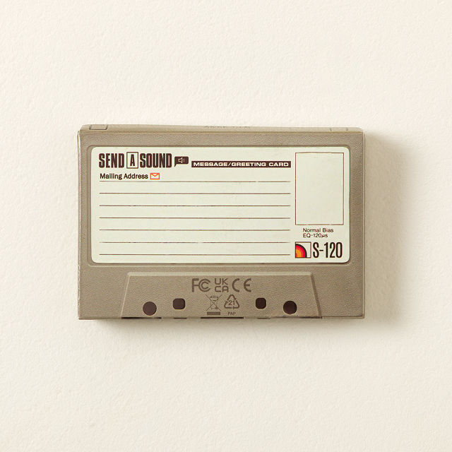 Record Your Own Message: Mix Tape Greetings Card