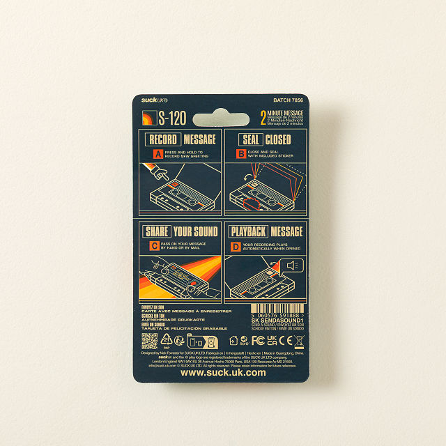 Record Your Own Message: Mix Tape Greetings Card