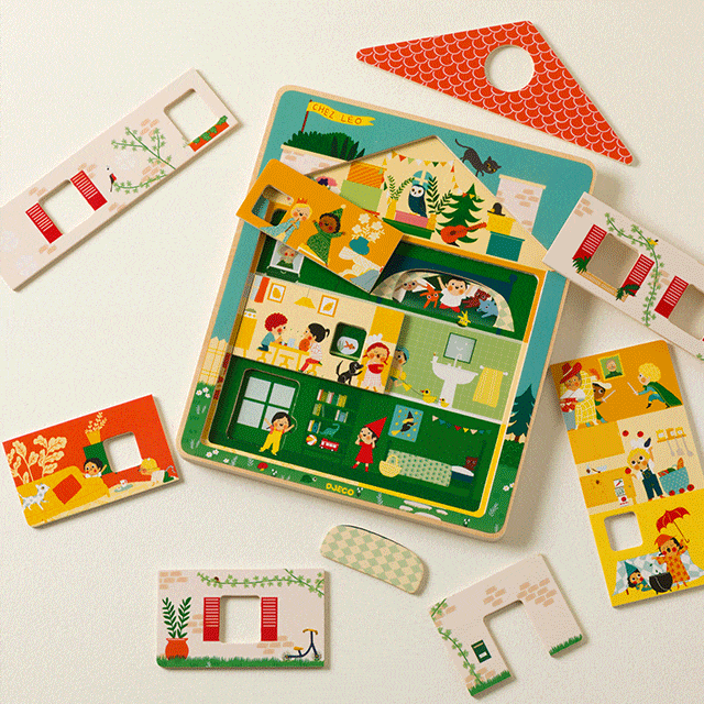 Peek Inside Layered Wooden Toddler Puzzle