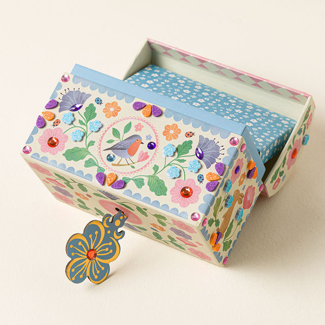 DIY Sticker Mosaic Secret Treasure Box