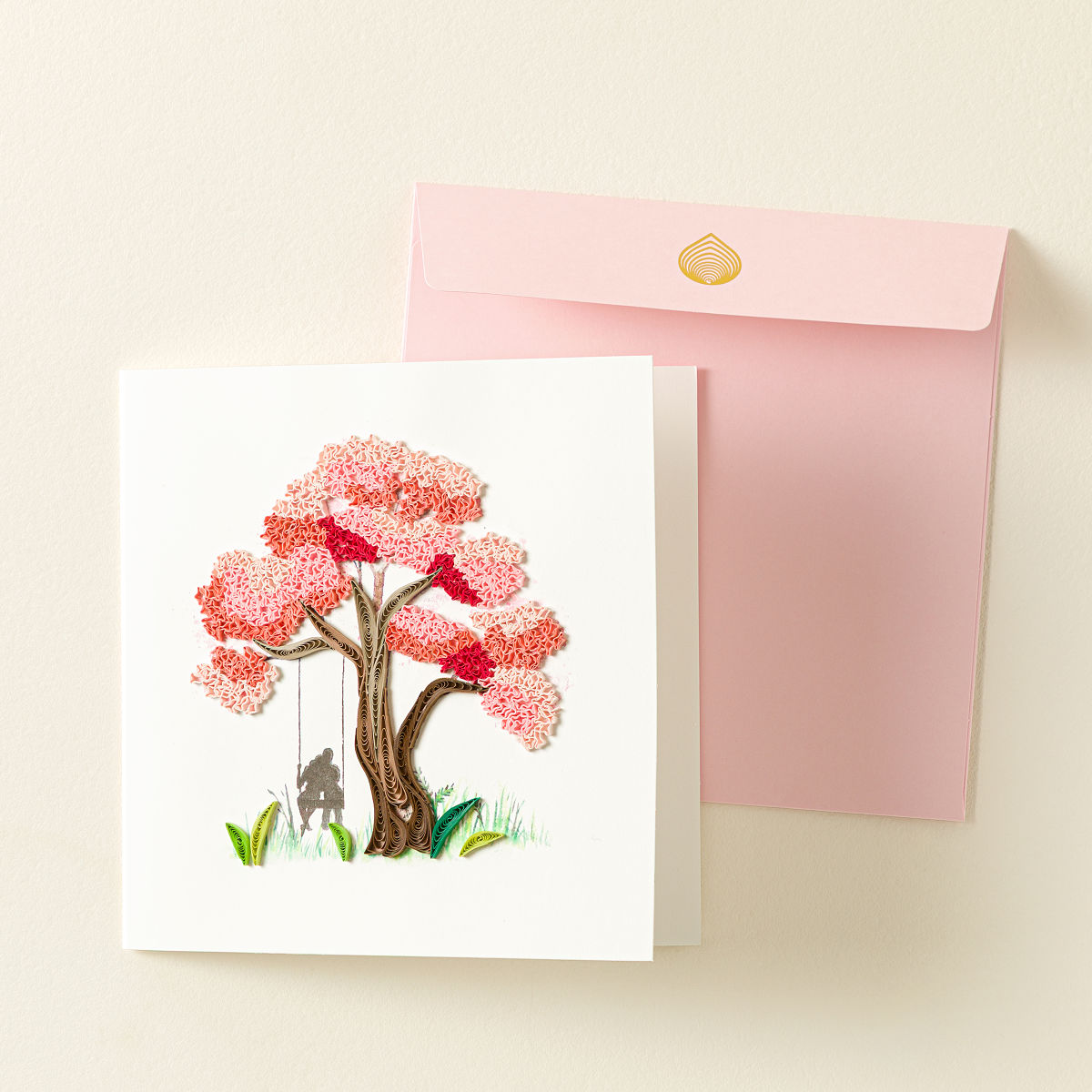 Blossoming Love Hand-Quilled Greeting Card