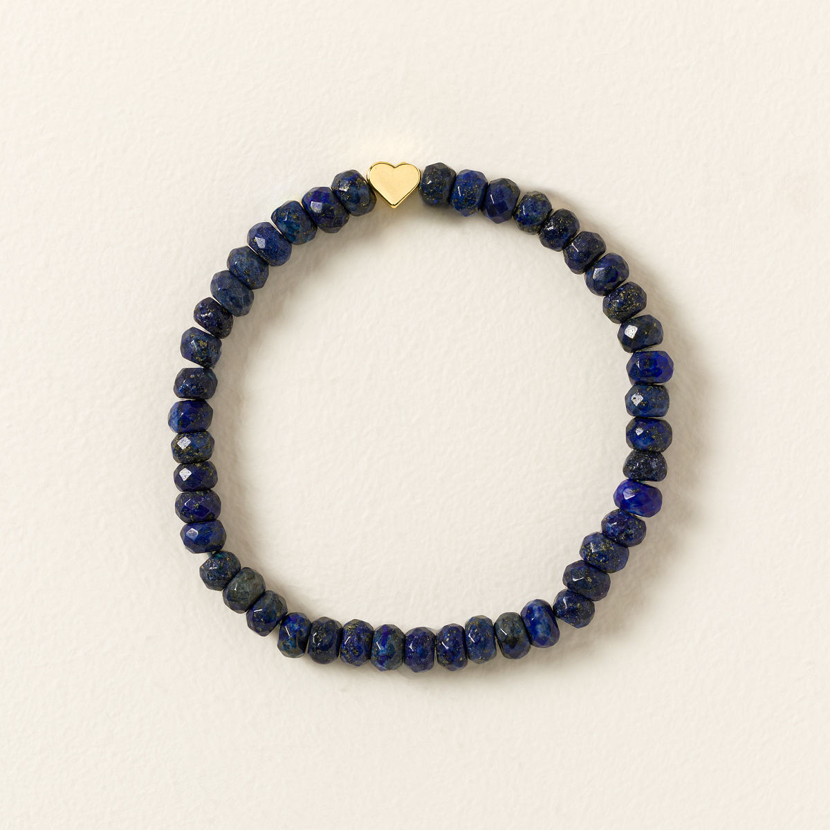 Hidden Heart Beaded Bracelet - Lapis