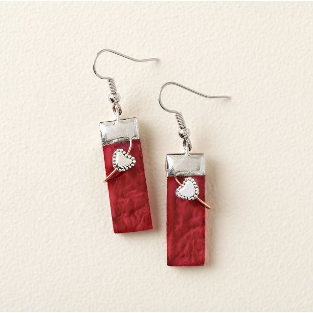 Wrapped in Love Stained Glass Earrings
