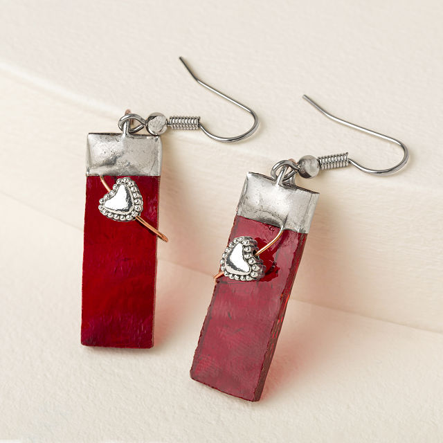 Wrapped in Love Stained Glass Earrings