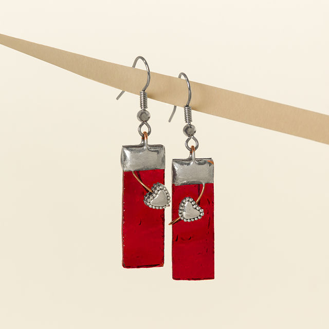 Wrapped in Love Stained Glass Earrings