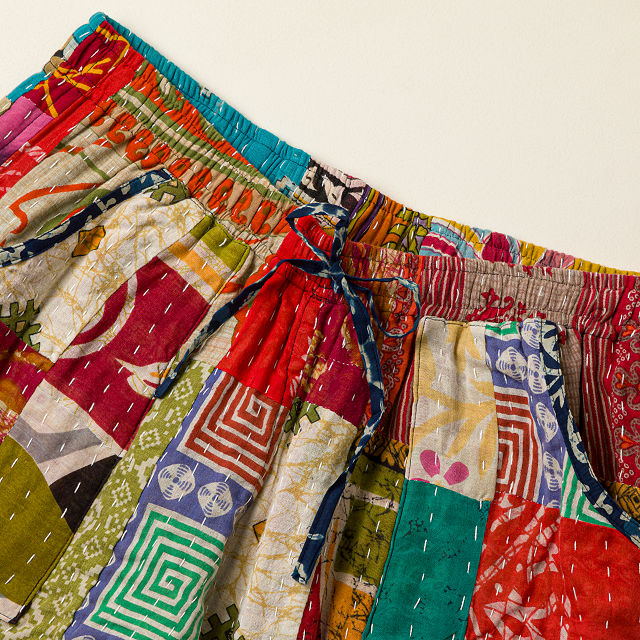 Repurposed Sari Kantha Pants