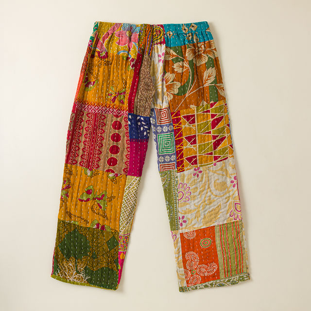 Repurposed Sari Kantha Pants