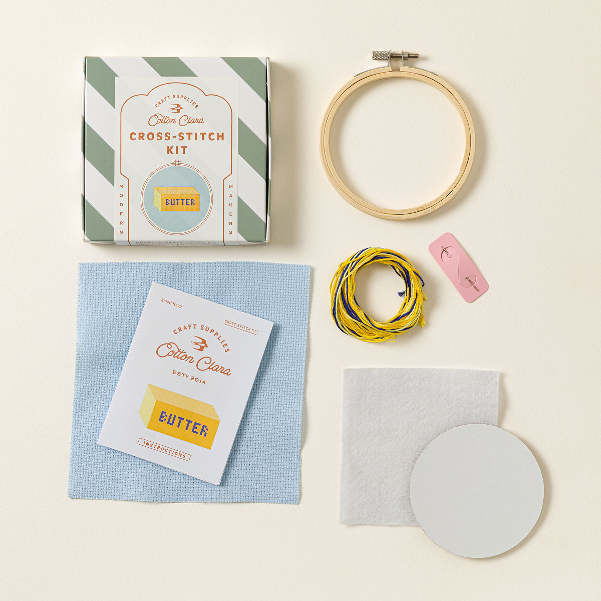 Just a Snack Mini Cross Stitch Kit - Butter Cross Stitch Kit