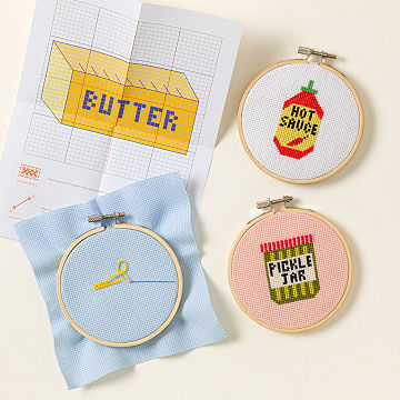 Just a Snack Mini Beginners Cross Stitch Kit