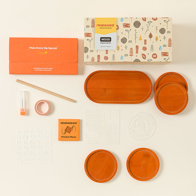 Beginner Engraving Wood Coaster Add-On Set