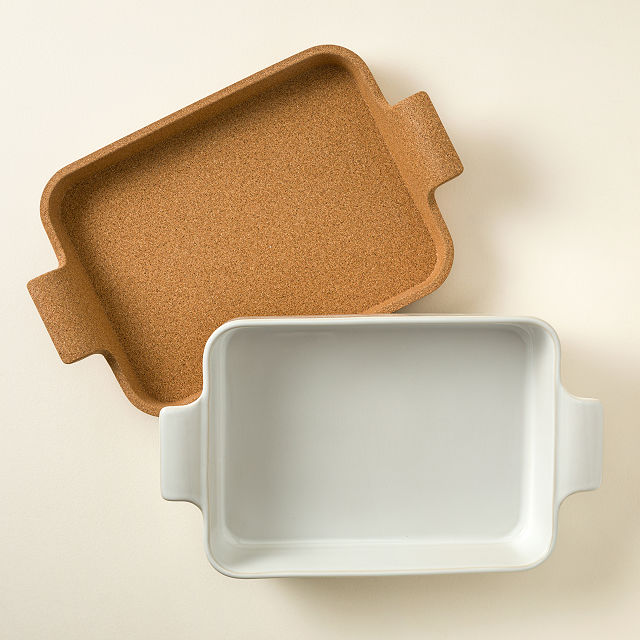 Oven-to-Table Ceramic & Cork Baker