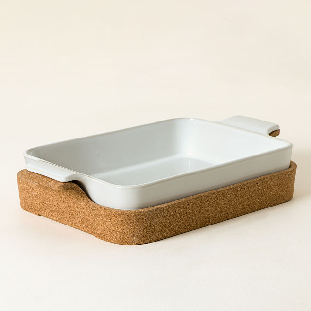 Oven-to-Table Ceramic & Cork Baker