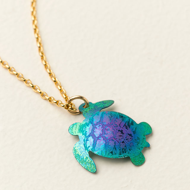 Iridescent Sea Turtle Jewelry