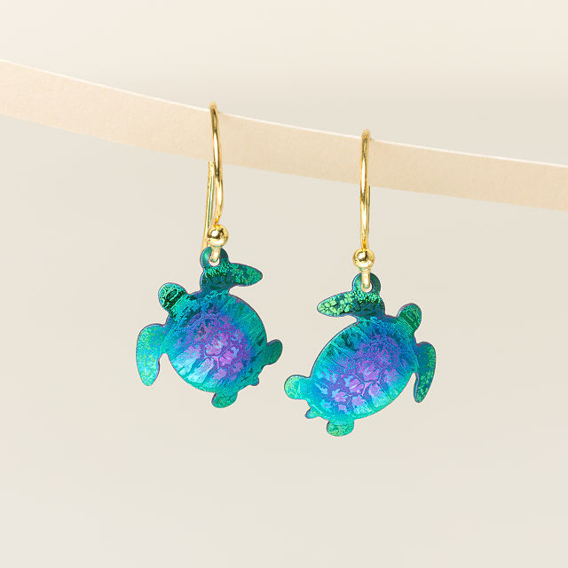 Iridescent Sea Turtle Jewelry