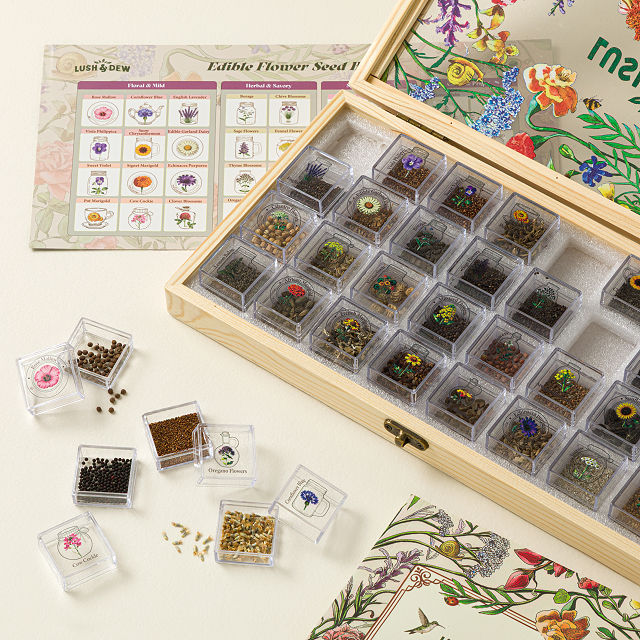 Edible Flower Seed Bank & Almanac Gift Set