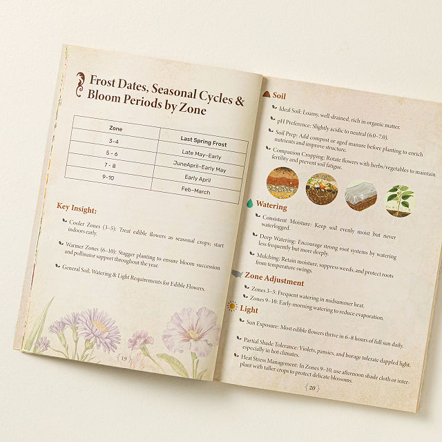 Edible Flower Seed Bank & Almanac Gift Set