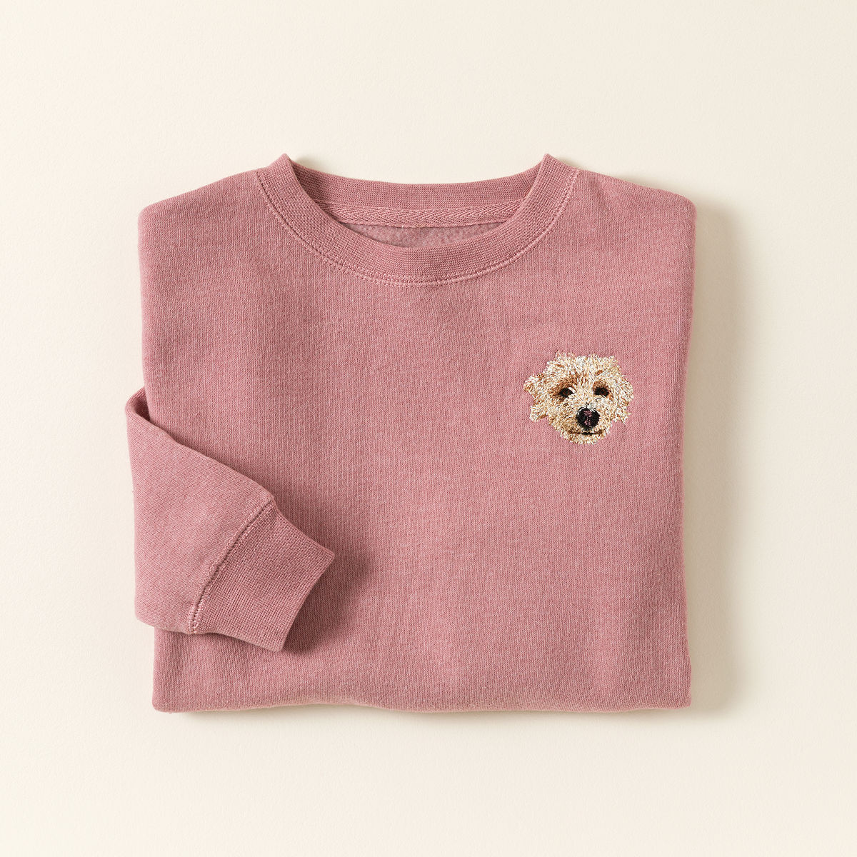 Custom Pet Embroidered Kids Sweatshirt - 1 Pet