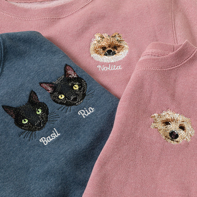Custom Pet Embroidered Kids Sweatshirt