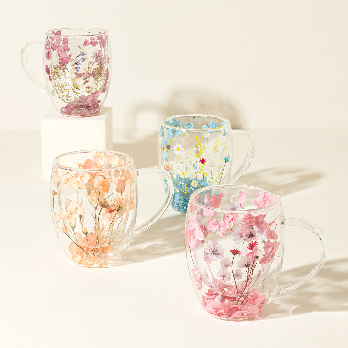 Forever Flower Mugs - Set of 4