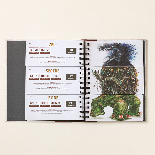 Flip & Mix Random RPG Monster Generator Book