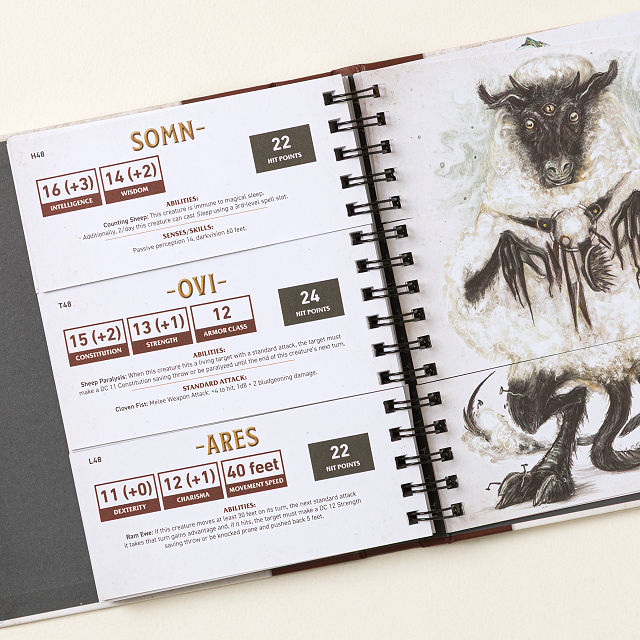 Flip & Mix Random RPG Monster Generator Book