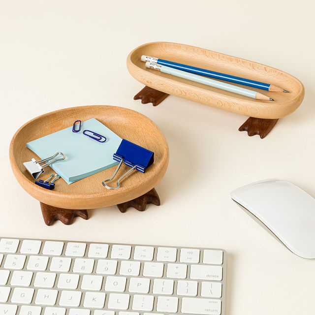 Happy Feet Wooden Catchall Tray