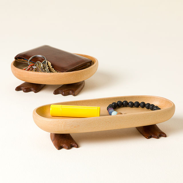 Happy Feet Wooden Catchall Tray