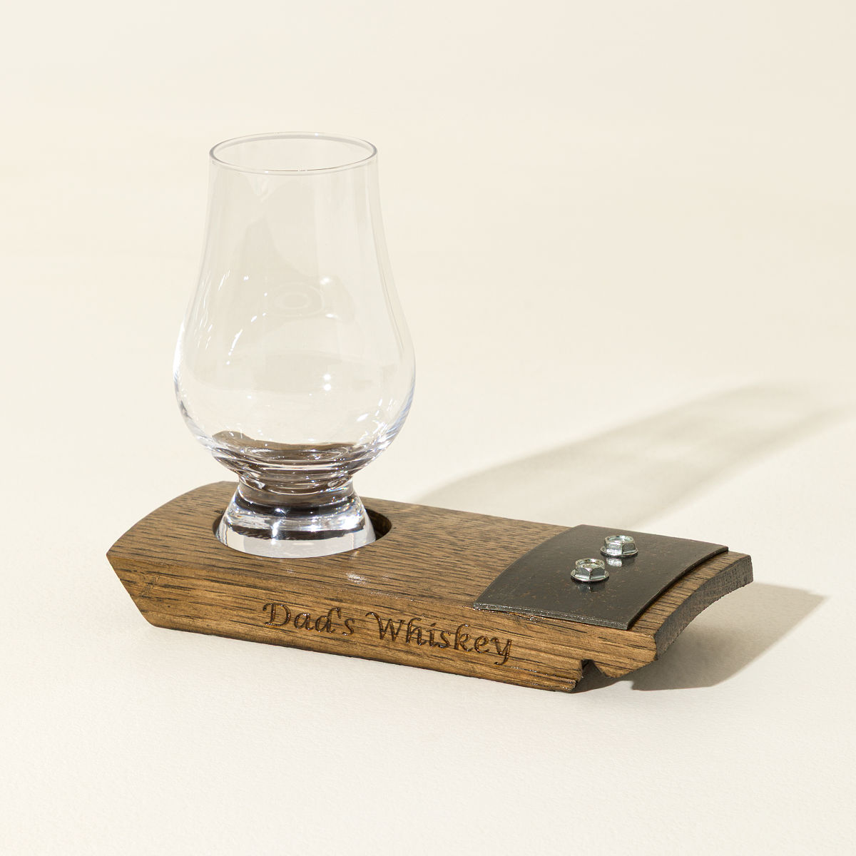 Whiskey Barrel Coaster & Glass - Personalized