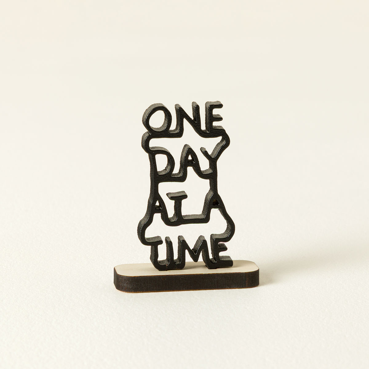 Mini Desktop Affirmation Word Stack Sculptures - One Day at a Time