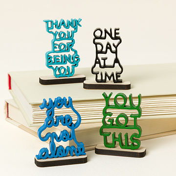 Mini Desktop Affirmation Word Stack Sculptures