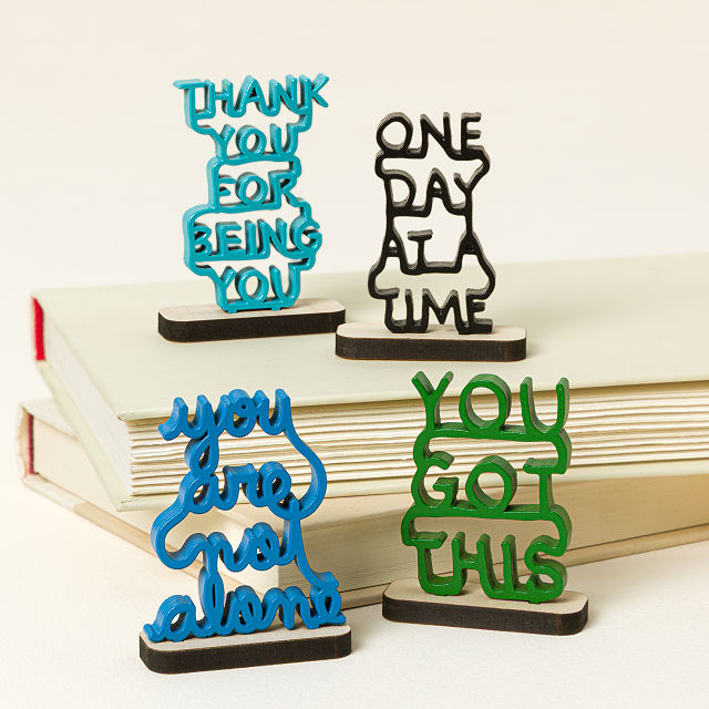 Mini Desktop Affirmation Word Stack Sculptures