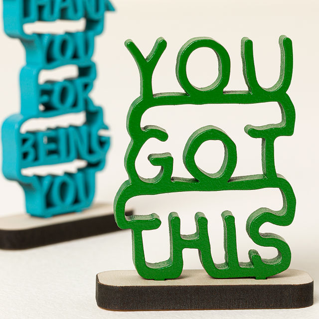 Mini Desktop Affirmation Word Stack Sculptures