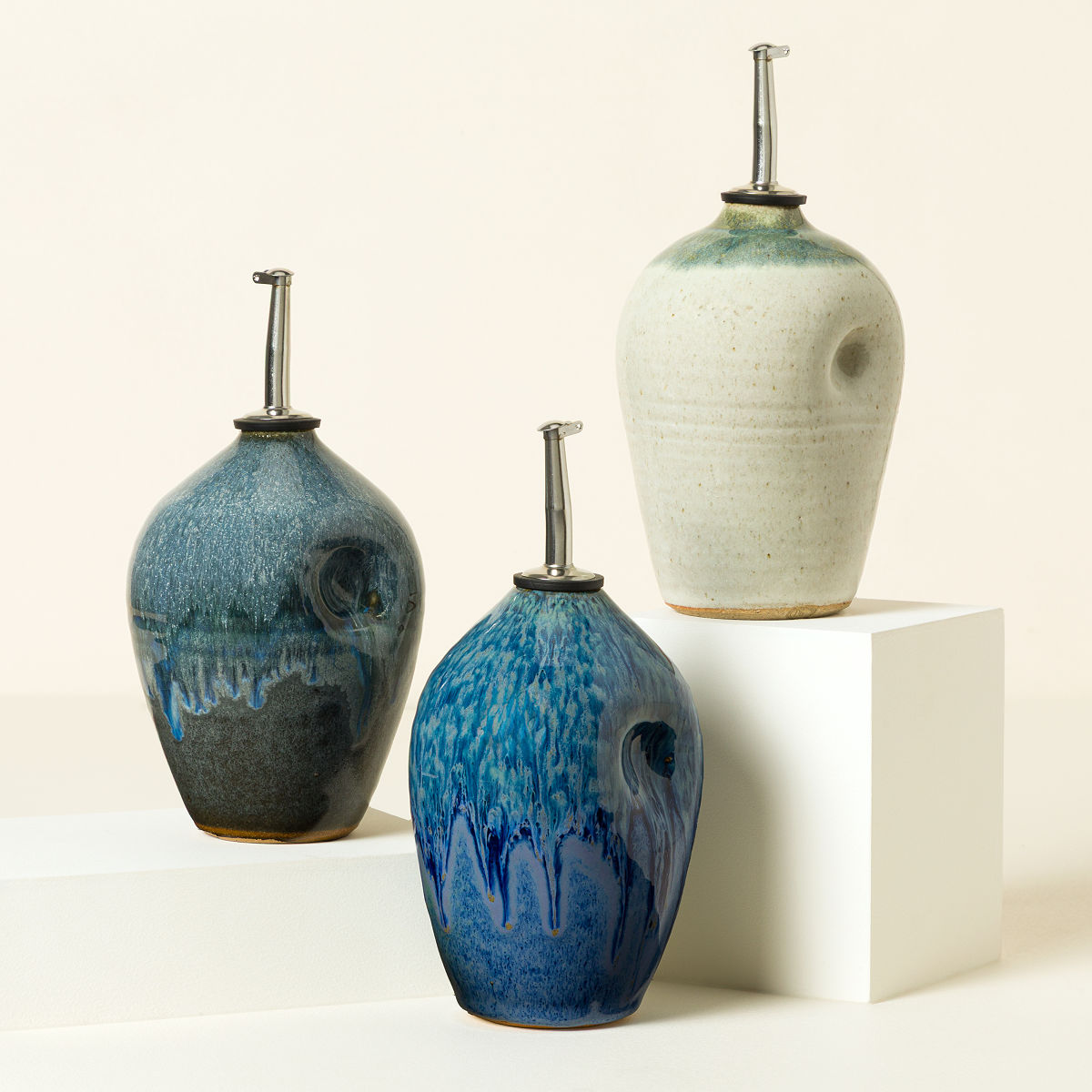 Uncommon Goods | Lakeshore Grey - Ceramic Olive Oil Cruet