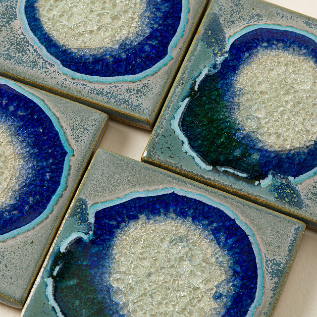 Shades of Blue Ceramic Coasters - Set of 4