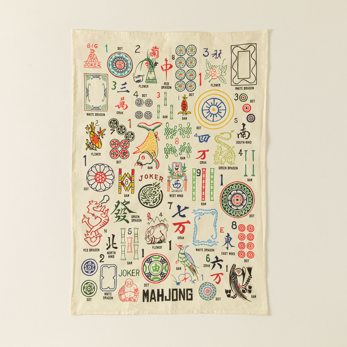 Mahjong Tea Towel