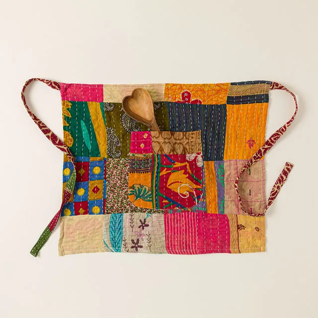 Repurposed Sari Skirt Apron
