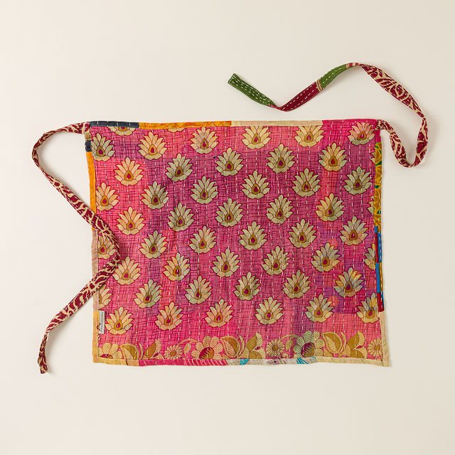 Repurposed Sari Skirt Apron