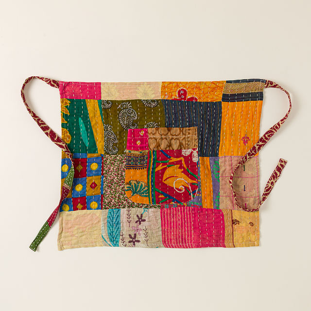 Repurposed Sari Skirt Apron