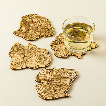 Topography Coasters - Set of 4