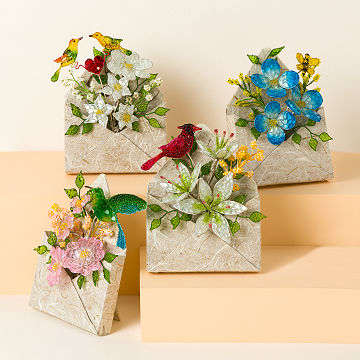 Greetings in Bloom Keepsake Sculpture