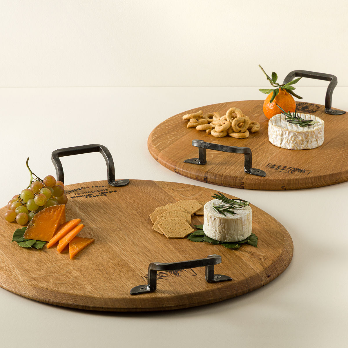 French Oak Wine Barrel Serving Platter