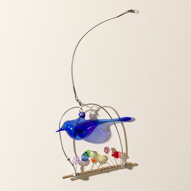 Handblown Glass Bird Suncatcher
