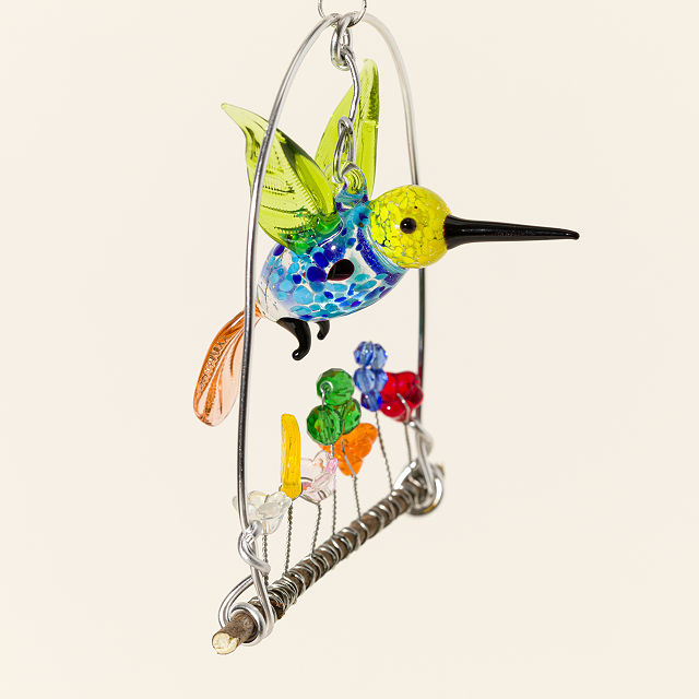 Handmade Glass Bird Suncatcher