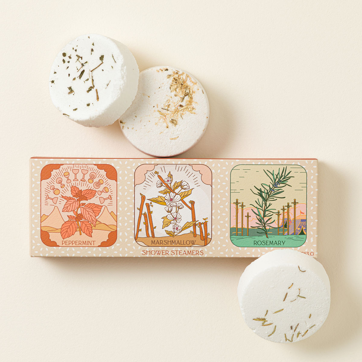 Tarot Botanical Shower Steamer Trio - Soul Warmth