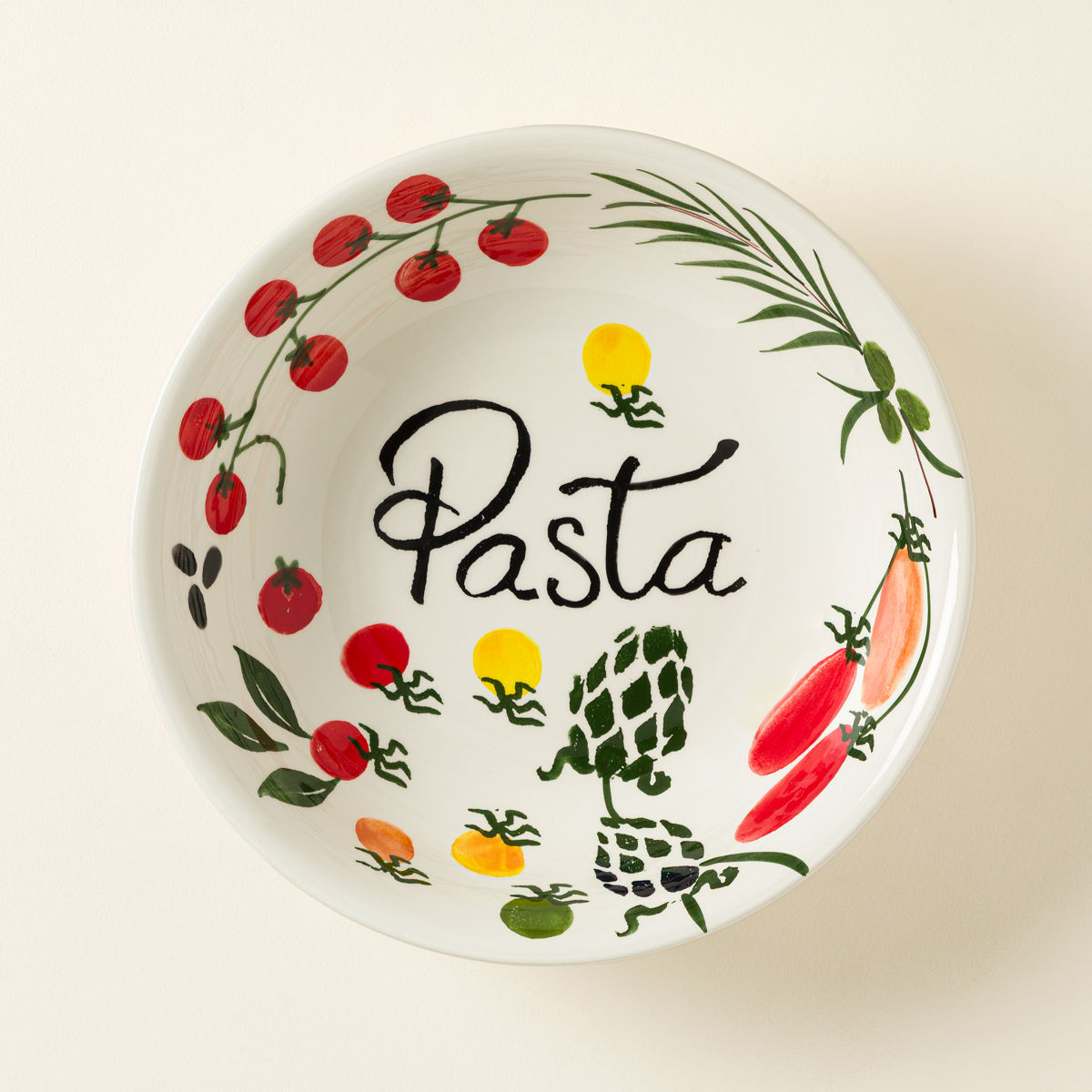 Hand-Painted Italian Serving Bowl