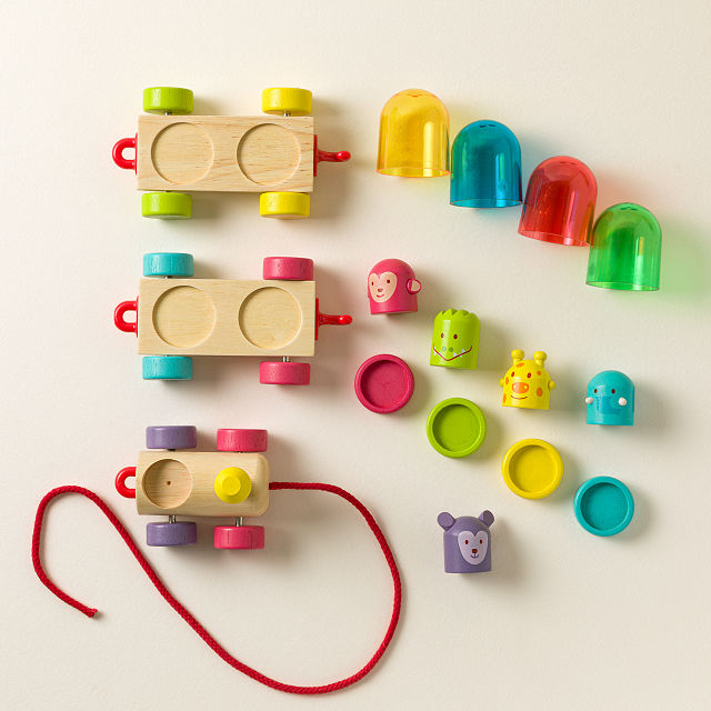 Pull-Along Toddler Stacking & Color Mixing Train